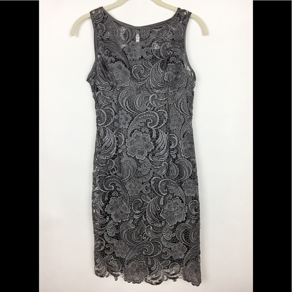 Cache Lace Dress Gray Size 0 - Picture 2 of 4
